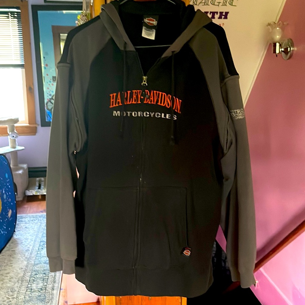 mens harley davidson sweatshirt suze L